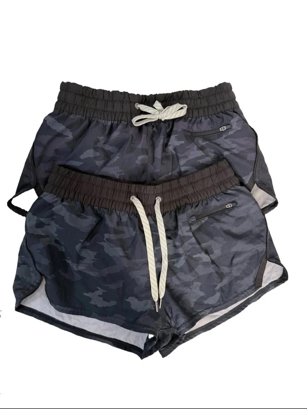 Lot of 2 Vuori Clementine 2.0 Running Shorts Black Gray Women's Size XS
